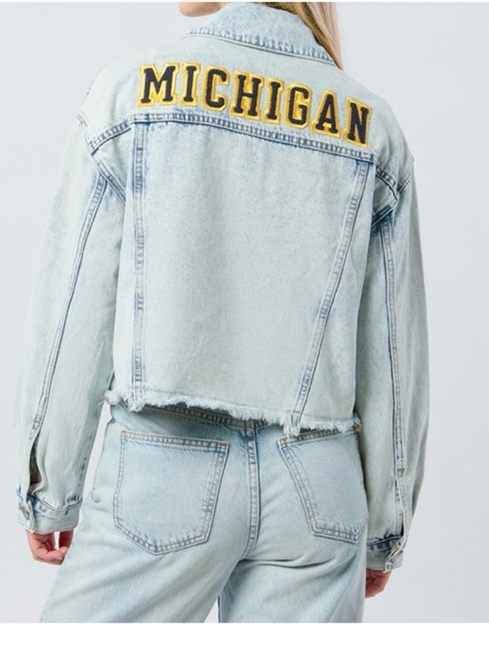 Hype and Vice Jackets & Blazers - University of Michigan Hype & Vice Jean Jacket